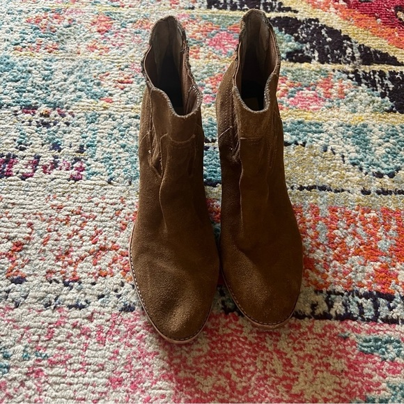 Dolce Vita Women's Ankle Boots Suede Brown Beige Size 10 - Picture 2 of 7